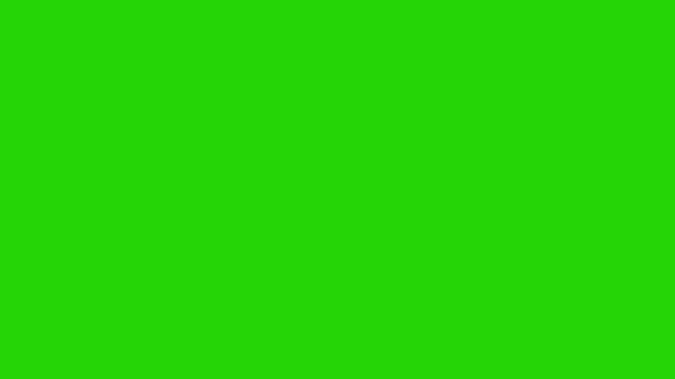 Анімований Постріл Вогнем Димом Мультиплікаційний Ефект Увімкнено Альфа Канал Зелений — стокове відео