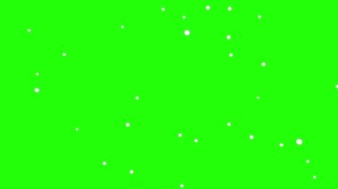 Çizgi film Kar Düşen Yeşil Ekran 4K Arkaplan - İzole Düşen Karikatür Kar