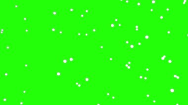 Çizgi film Kar Düşen Yeşil Ekran 4K Arkaplan - İzole Düşen Karikatür Kar