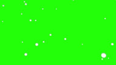 Çizgi film Kar Düşen Yeşil Ekran 4K Arkaplan - İzole Düşen Karikatür Kar
