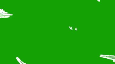 Çizgi film Kar Efekti Animasyon Döngüsü - Yeşil Ekran Arkaplanında Alfa Kanalı ile Hareket Grafikleri Videosu, Yeşil Ekran Arkaplanı Üzerine Noel Efekti