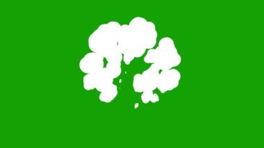 Yeşil Ekranda Elle Çizilmiş Kar Çiziminin Kusursuz Çizgi Filmi