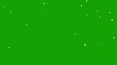Yeşil Ekranda Elle Çizilmiş Kar Çiziminin Kusursuz Çizgi Filmi