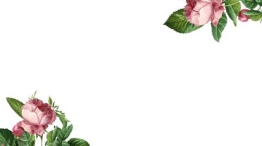 El yapımı Yapraklar ve Çiçeklerle Zarif Çiçek Animasyonu