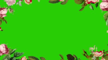 El yapımı Yapraklar ve Çiçeklerle Zarif Çiçek Animasyonu