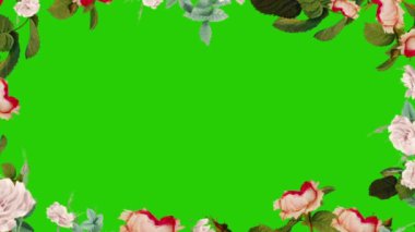 El yapımı Yapraklar ve Çiçeklerle Zarif Çiçek Animasyonu