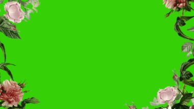 El yapımı Yapraklar ve Çiçeklerle Zarif Çiçek Animasyonu