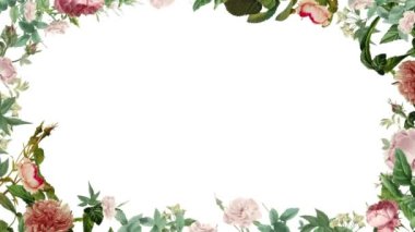 El yapımı Yapraklar ve Çiçeklerle Zarif Çiçek Animasyonu