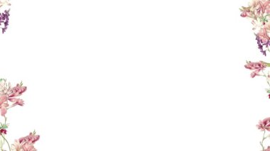 El yapımı Yapraklar ve Çiçeklerle Zarif Çiçek Animasyonu