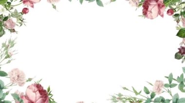 El yapımı Yapraklar ve Çiçeklerle Zarif Çiçek Animasyonu