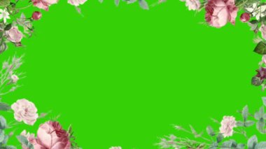 El yapımı Yapraklar ve Çiçeklerle Zarif Çiçek Animasyonu