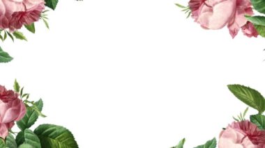 El yapımı Yapraklar ve Çiçeklerle Zarif Çiçek Animasyonu