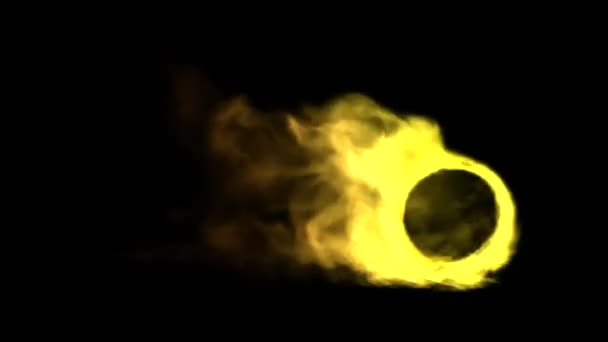黑屏背景下的火爆效果 通道的实际火爆过渡 — 图库视频影像