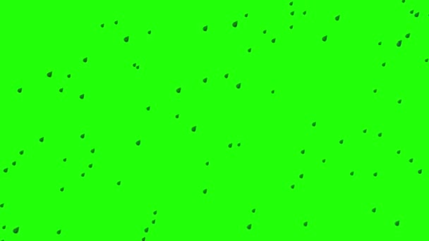 Animação Desenhos Animados Chuva Tela Verde Animação Gota Água Chuva — Vídeo de Stock