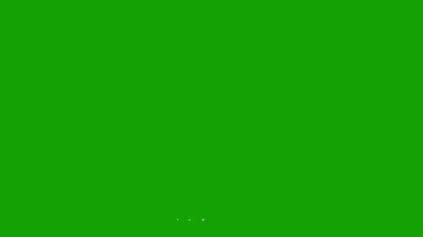 Взрыв Снега Белом Мультфильме Распространяется Зеленом Экране Переход Видео Текущим — стоковое видео