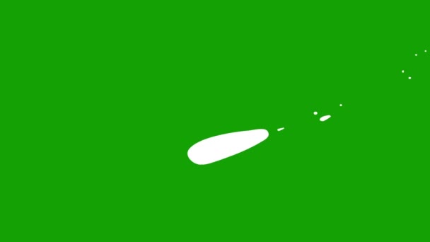 Мультфильм Снег Эффект Анимации Петля Motion Graphics Видео Зеленом Фоне — стоковое видео