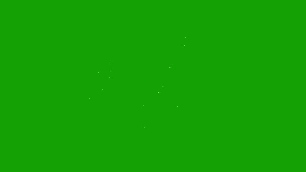 Bande dessinée Effet neige Boucle d'animation - Motion Graphics Vidéo sur fond d'écran vert avec canal Alpha, Effet de Noël sur un fond d'écran vert