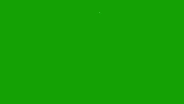 Beyaz Çizgi Film Patlaması Yeşil Ekranda Yayılıyor Görüntü Geçişi — Stok video