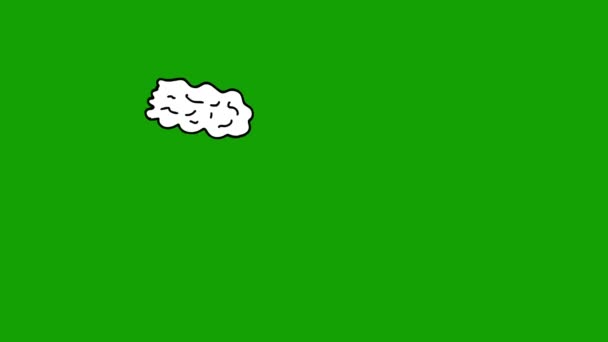 緑のスクリーンで広がる白い漫画の雪の爆発 含まれている流れる雪 アルファ チャンネルとの4Kビデオ遷移 — ストック動画