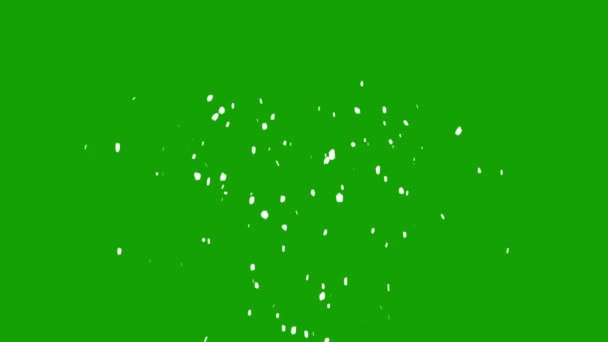 Бесшовный Цикл Мультфильм Анимация Ручной Работы Снег Зеленом Экране — стоковое видео