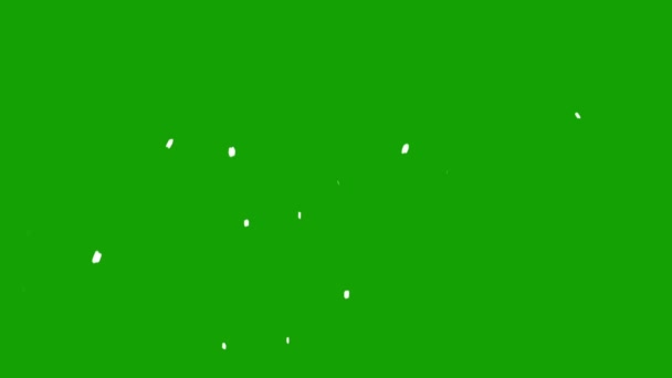 Seamless Loop Cartoon Animation Hand Drawn Snow Green Screen — Stock Video