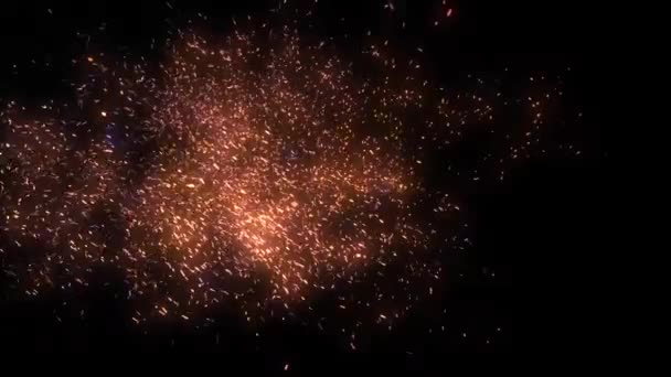 Loop Glow Fire Particles Sparks Rising Transparent Alpha Channel Animation — Stock Video