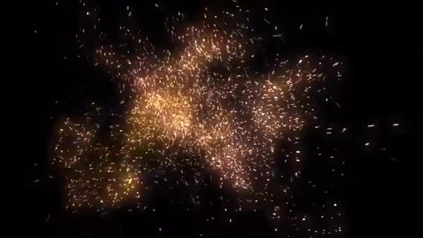 Loop Glow Fire Particles Sparks Rising Transparent Alpha Channel Animation — Stock video