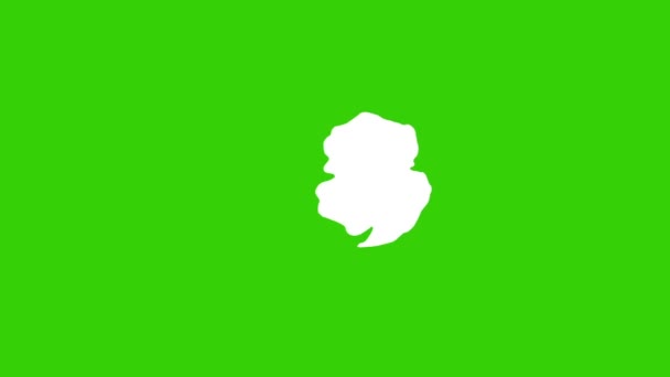 Loop Animação Fumaça Desenhos Animados Fundo Tela Verde Efeito Elemento — Vídeo de Stock