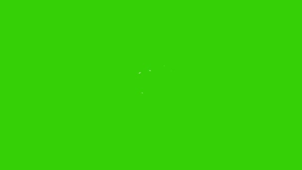 Мультфільм Дим Анімація Петля Зеленому Екрані Фон Ефект Відео Елемент — стокове відео