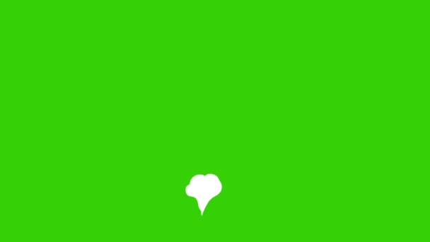 Cartoon Smoke Animatie Loop Groene Scherm Achtergrond Video Element Effect — Stockvideo