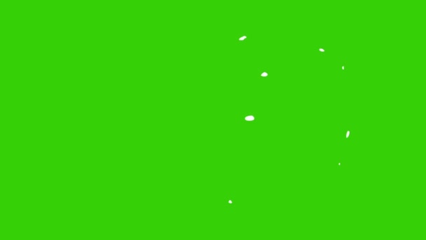 绿色屏幕背景下的卡通烟雾动画循环 视频元素效应 — 图库视频影像