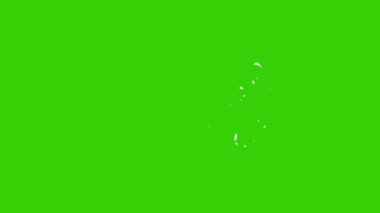 Yeşil Ekran Arkaplanında Çizgi Film Duman Canlandırma Döngüsü - Görüntü Elementi Efekti