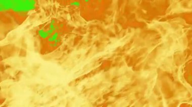 Yeşil Ekran Arkaplanında Yangın Patlaması - Yanan Yangın