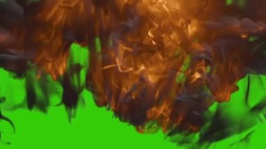 Yeşil Ekran Arkaplanında Çizgi Film Duman Canlandırma Döngüsü - Görüntü Elementi Efekti