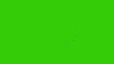 Yeşil Ekran Üzerinde Çizgi Film Su Efekti - Anahtar Renkli Çizgi Film Su Efekti, Krom Anahtar Arkaplan