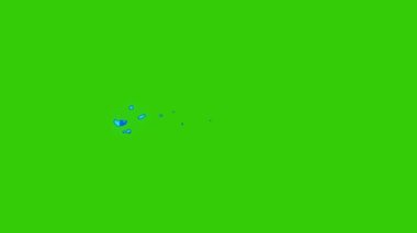 Yeşil Ekran Üzerinde Çizgi Film Su Efekti - Anahtar Renkli Çizgi Film Su Efekti, Krom Anahtar Arkaplan