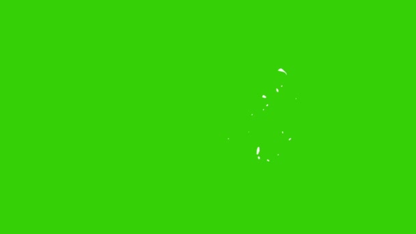 Cartoon Smoke Animation Loop Green Screen Background Video Element Effect — Stock Video