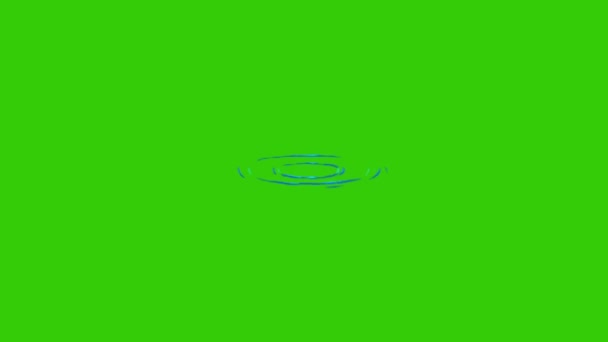 Вплив Мультфільму Зелений Екран Вплив Мультфільму Воду Ключовим Кольором Основний — стокове відео