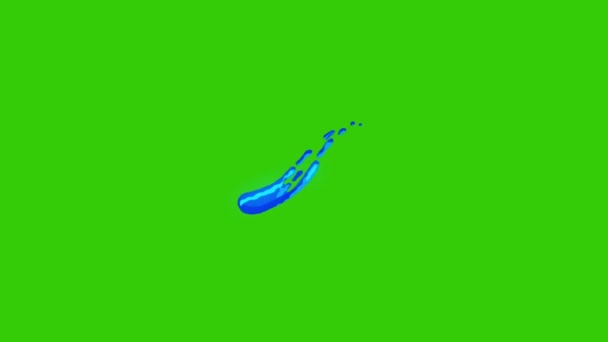 Вплив Мультфільму Зелений Екран Вплив Мультфільму Воду Ключовим Кольором Основний — стокове відео