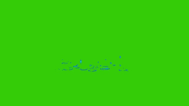 グリーンスクリーンへの漫画水の影響 キーカラー クロマキーバックグラウンドによる漫画水の影響 — ストック動画
