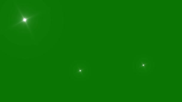 Światło Smugi Lens Flare Efekty Zielonym Tle — Wideo stockowe