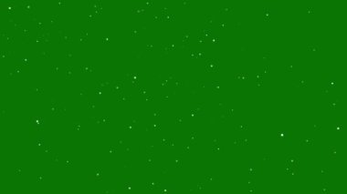 Yeşil Arkaplanda Düşen Karlar - Krom Anahtarlı Kış Animasyonu, 4K Çözünürlük