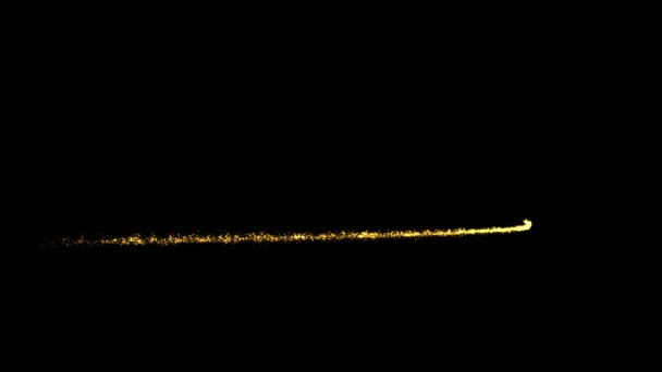Аннотация Yellow Orange Flying Line Dots Luminous Particles Energetic Magical — стоковое видео