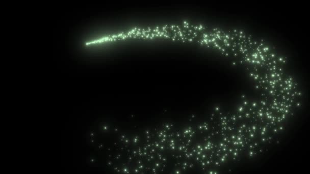 Třpyt Linky Částic Světle Jiskřivá Vlna Magic Shimmer Trail — Stock video