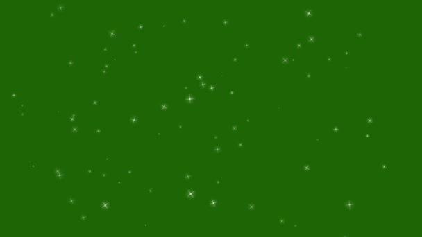 Small Sparkling Starry Night Sky Λάμψη Κάμερας Στάδιο Παπαράτσι Πράσινο — Αρχείο Βίντεο