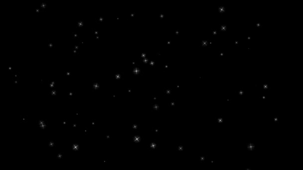Pequeño Cielo Nocturno Estrellado Brillante Cámara Parpadea Estadio Paparazzi Sobre — Vídeos de Stock
