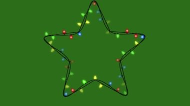 Yeşil Ekranda 4K Renkli Ampuller Dizisi - Noel Temalı Kare, Parti İçin Parlayan Işıklar, Yeni Yıl, Festival, Yıldönüm, Kutlama, Mutlu Yıllar