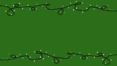 Yeşil Ekranda 4K Renkli Ampuller Dizisi - Noel Temalı Kare, Parti İçin Parlayan Işıklar, Yeni Yıl, Festival, Yıldönüm, Kutlama, Mutlu Yıllar