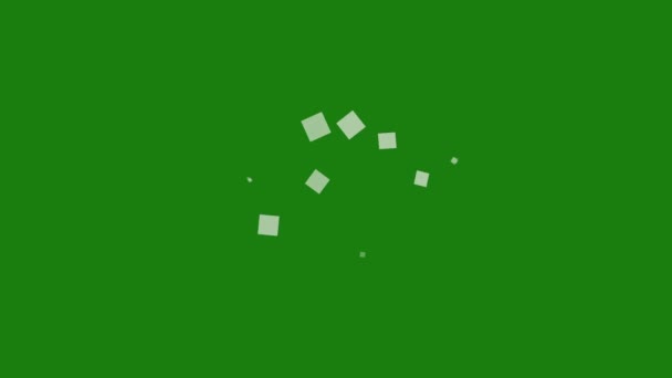 Handritade Shining Stars Animerade Tecknade Vita Gnistrar Doodle Style Grön — Stockvideo