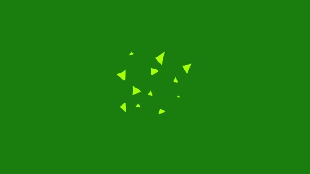 Handritade Shining Stars Animerade Tecknade Vita Gnistrar Doodle Style Grön — Stockvideo